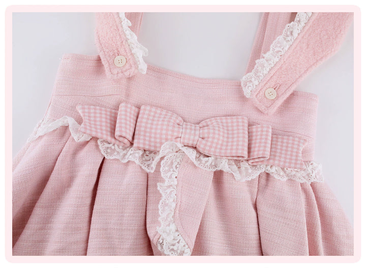 Pink Ryousangata Dress, Detachable Bunny Ear Hood 44747:829410
