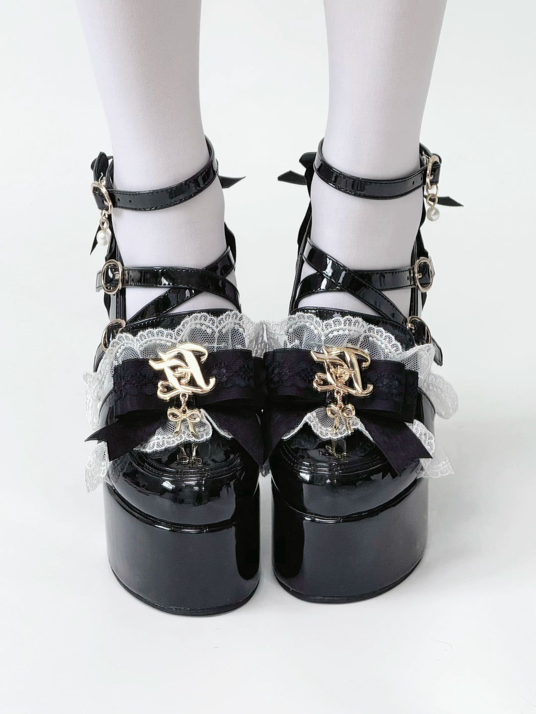 Jirai Kei High Platform Shoes, High + Mid Heel Options 43617:781145