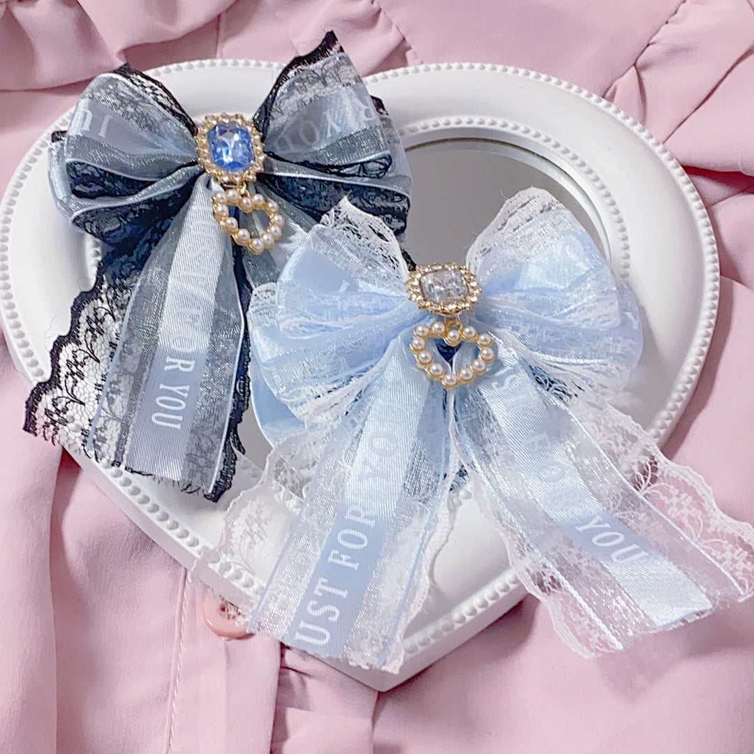 Jirai Kei Hair Clip Ryousangata Ribbon Bow Cute Hair Accessory 29322:355602 29322:355602