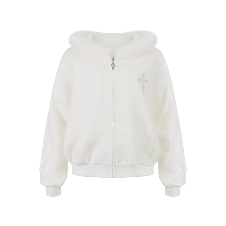 Shiny Hooded Jacket Outfit, Ear Accents (M S XS) 44079:796080