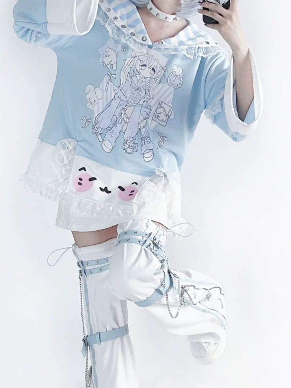 Tenshi Kaiwai Leg Warmers, Adjustable Straps & Star Accent 45870:867576