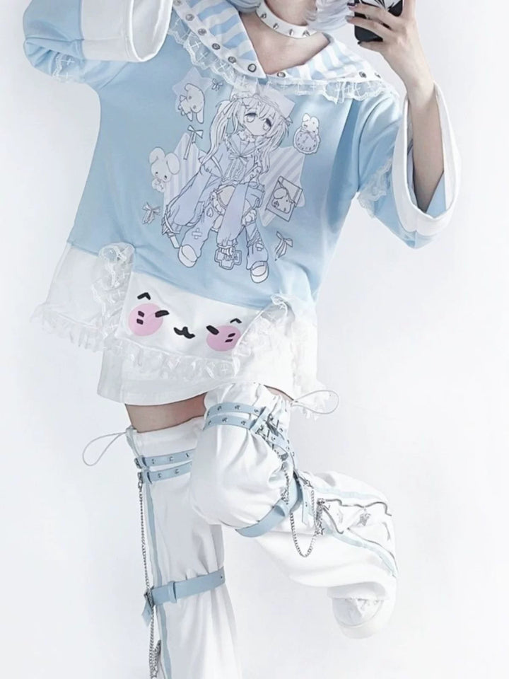 Tenshi Kaiwai Leg Warmers, Adjustable Straps & Star Accent 45870:867576