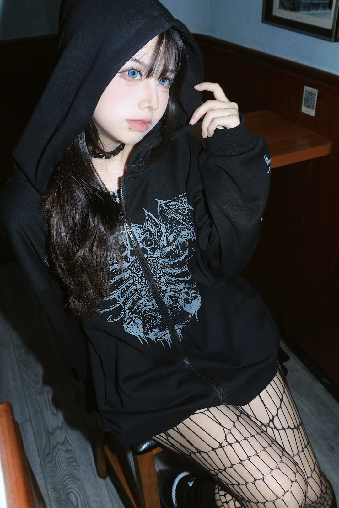 Jirai Kei Jacket Subculture Punk Hoodie Unisex Printed Top 39786:647528