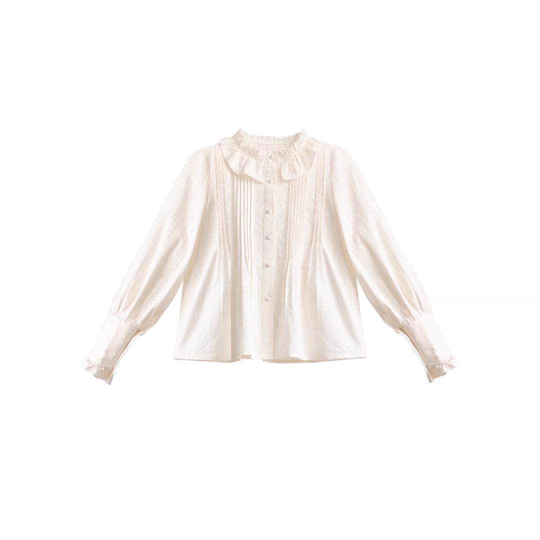 Christmas Woolen Blend Red Cloak, Beige Blouse (L M S XL) 44037:793471