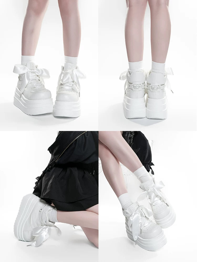 Jirai Kei High-Top Platform Shoes, Detachable Wing Decor 44333:806751