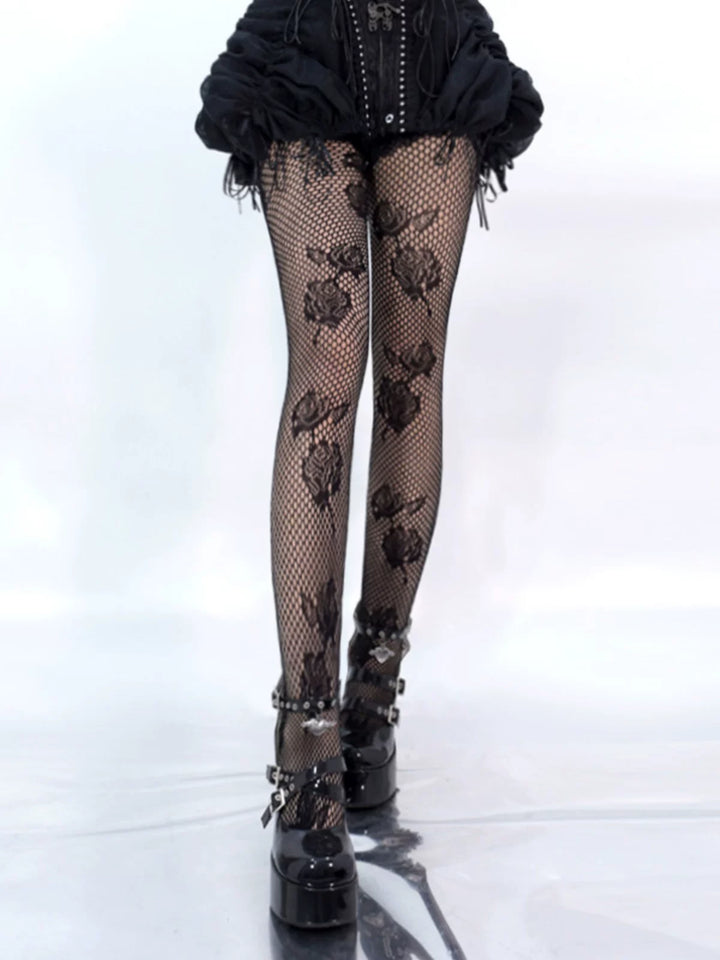 Subculture Fishnet Pantyhose, Rose Pattern 45702:859962
