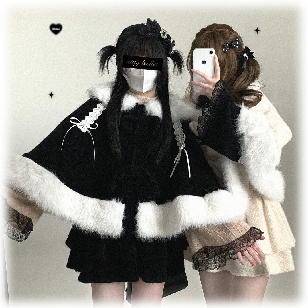 Sweet Bunny Ear Winter Cape, Polar Fleece Lining 44474:809722