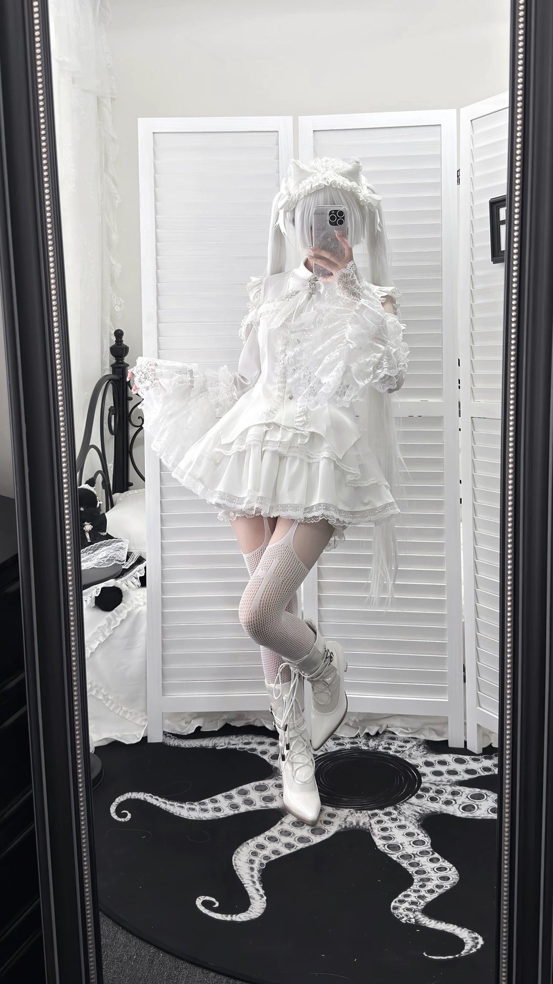 Subculture Hime Sleeve Blouse, Lace Skirt Set 45625:858407