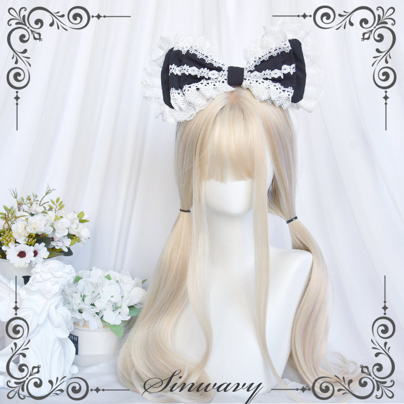 Kawaii Cream Beige Long Curly Wig 21876:315270 21876:315270