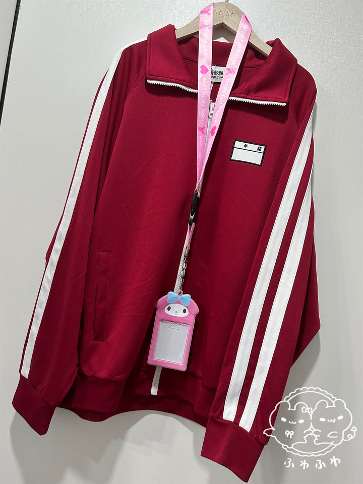 Red and White Jersey Jacket, Comfy Stretch Shorts 44854:824419