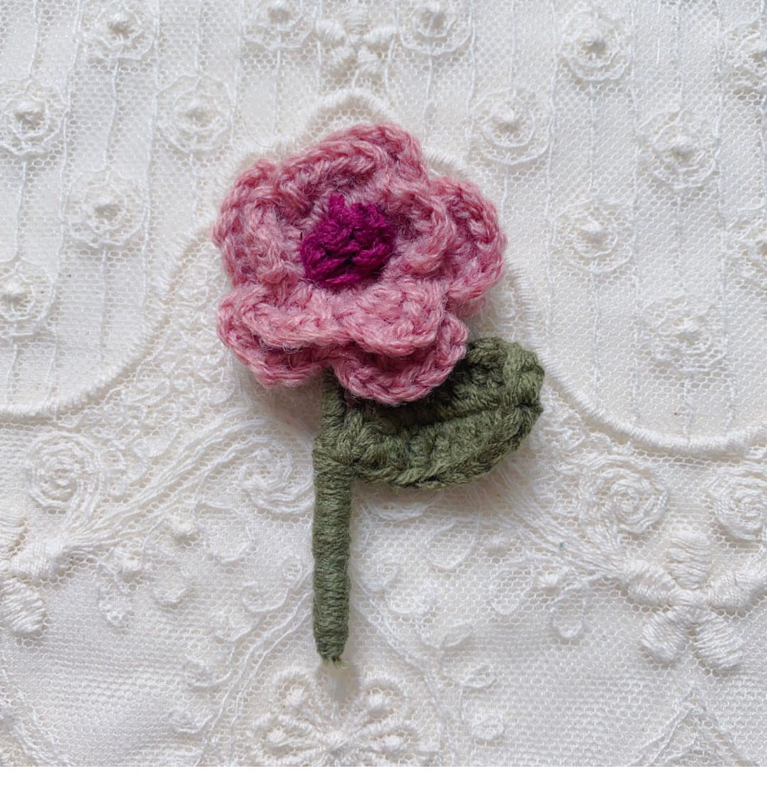 Mori Kei Brooch Handmade 3D Knitted Floral Brooch Pin 36436:522044 36436:522044