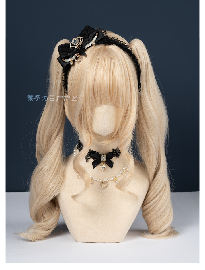 Ryousangata Bow Headband, Rhinestone Accents 44413:808192