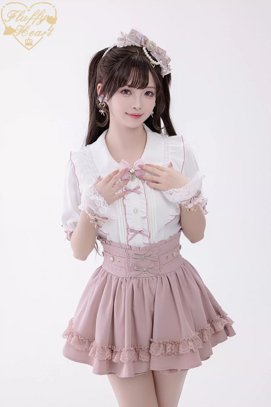 Jirai Kei High Waist Skirt, Built-in Safety Shorts 45720:860272