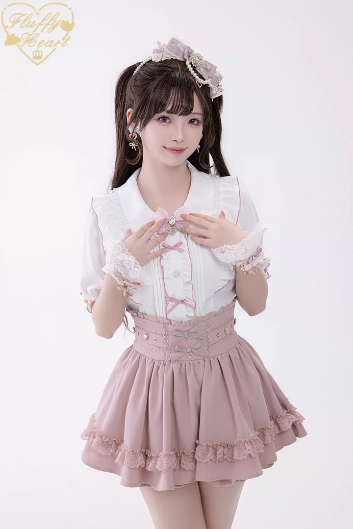 Jirai Kei High Waist Skirt, Built-in Safety Shorts 45720:860272