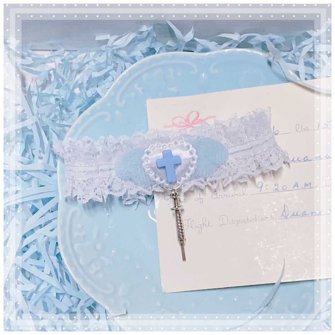 Jirai Kei Angelic Medical Wings Blue Handmade Accessories 29328:352674 29328:352674