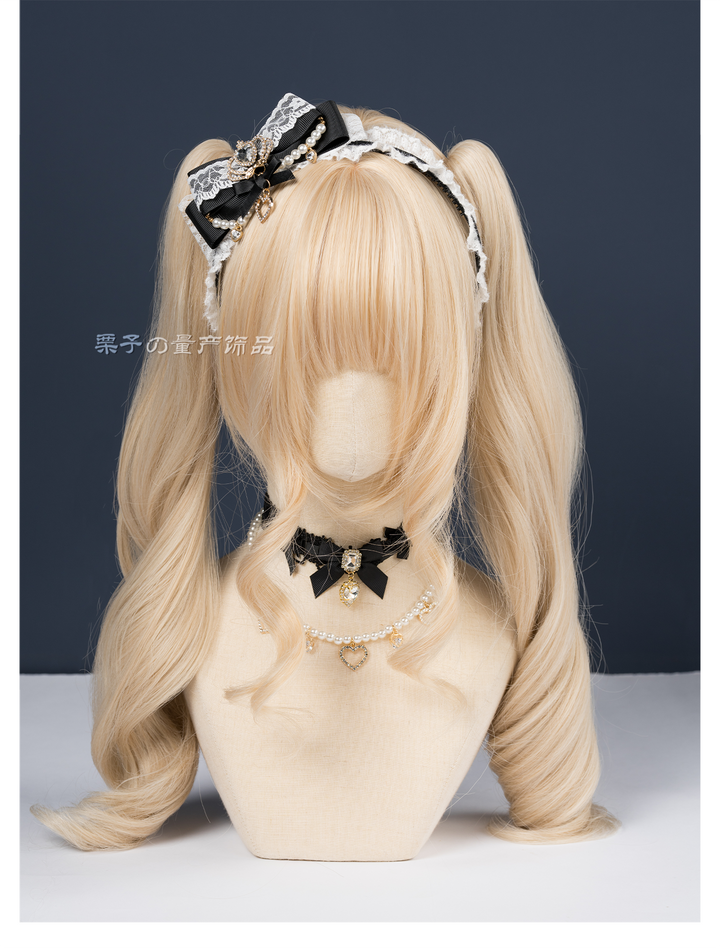 Ryousangata Bow Headband, Rhinestone Accents 44413:808190