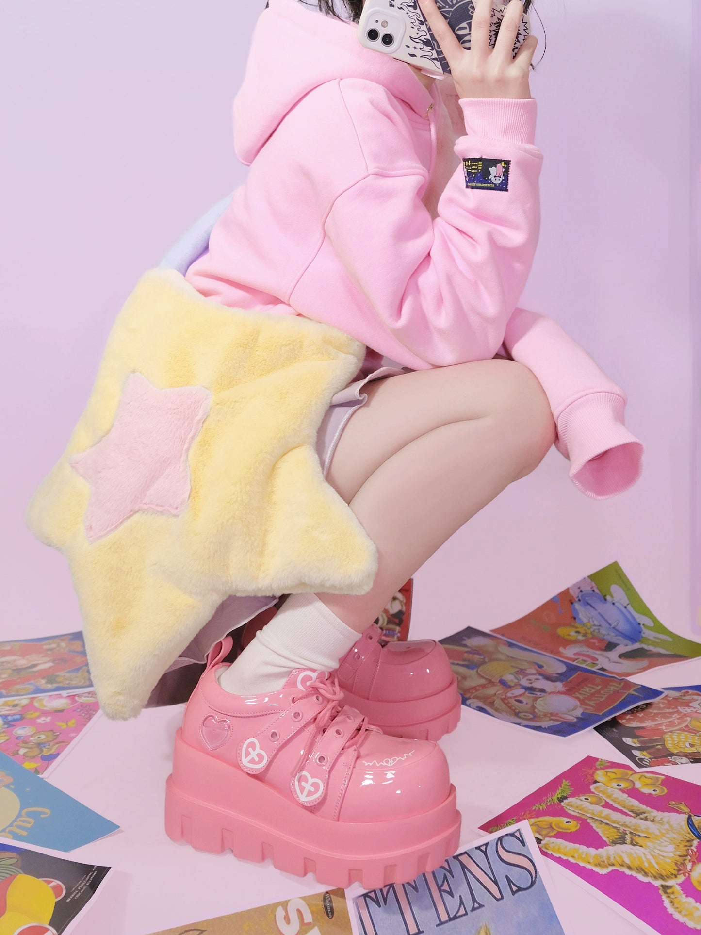 Jirai Kei Punk Fashion Cross Platform Shoes 4Colors 28958:344136