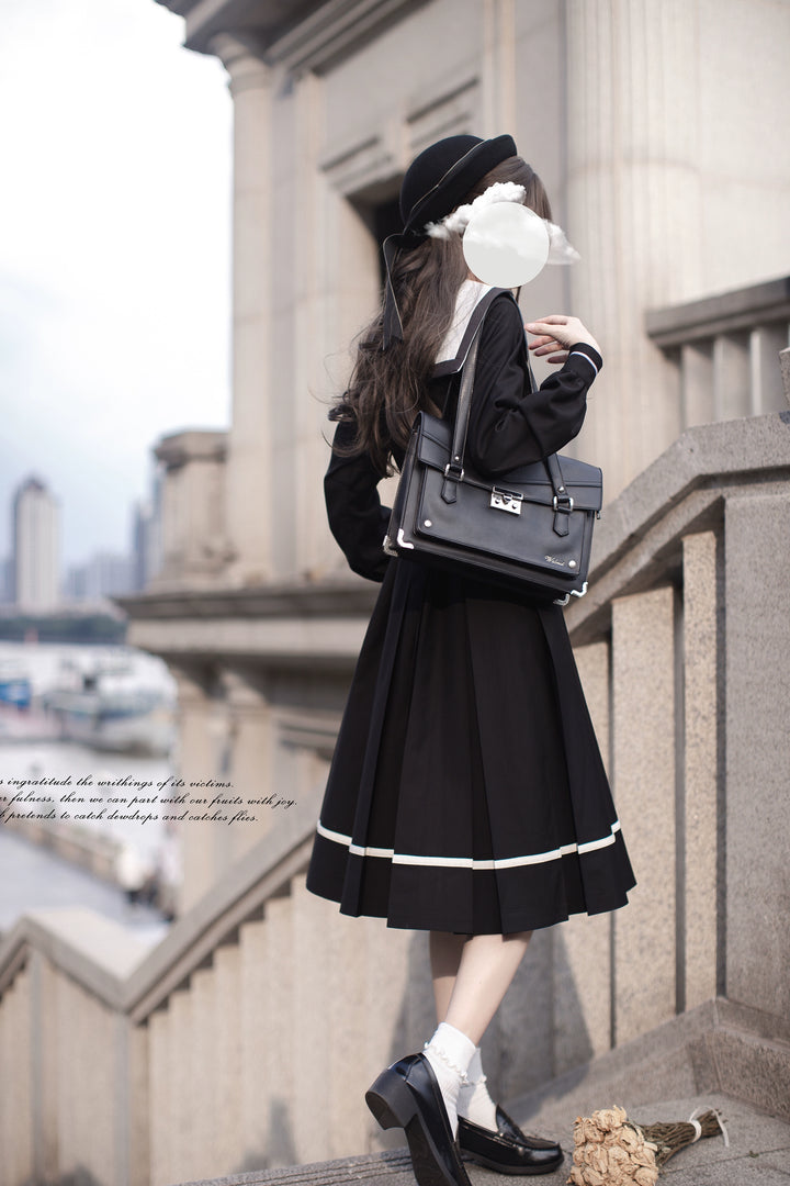 Calf Length JK Uniform Dress, Box Pleats 43759:784760