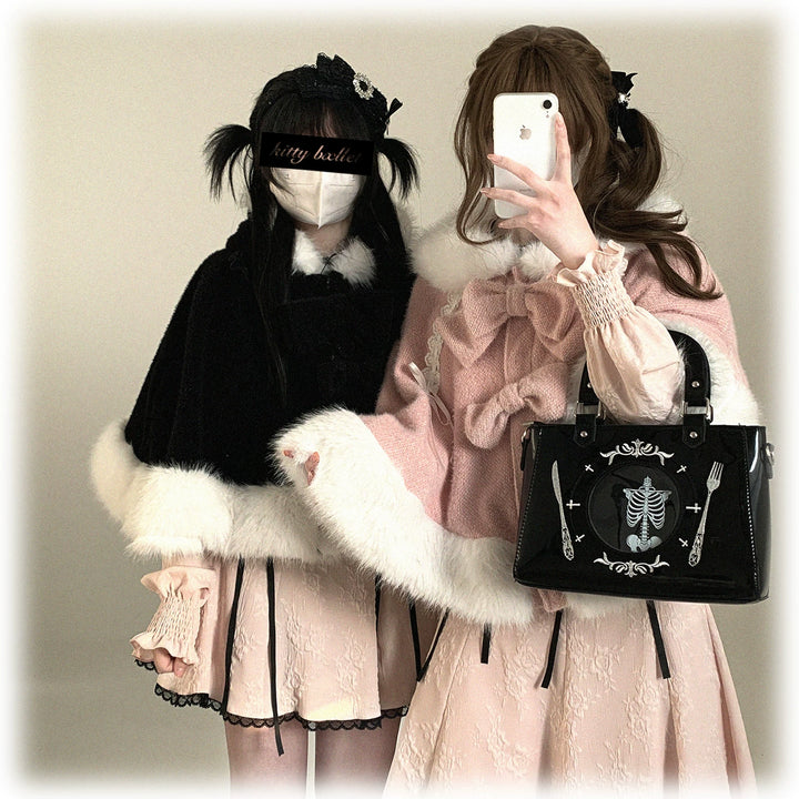 Sweet Bunny Ear Winter Cape, Polar Fleece Lining 44474:809715