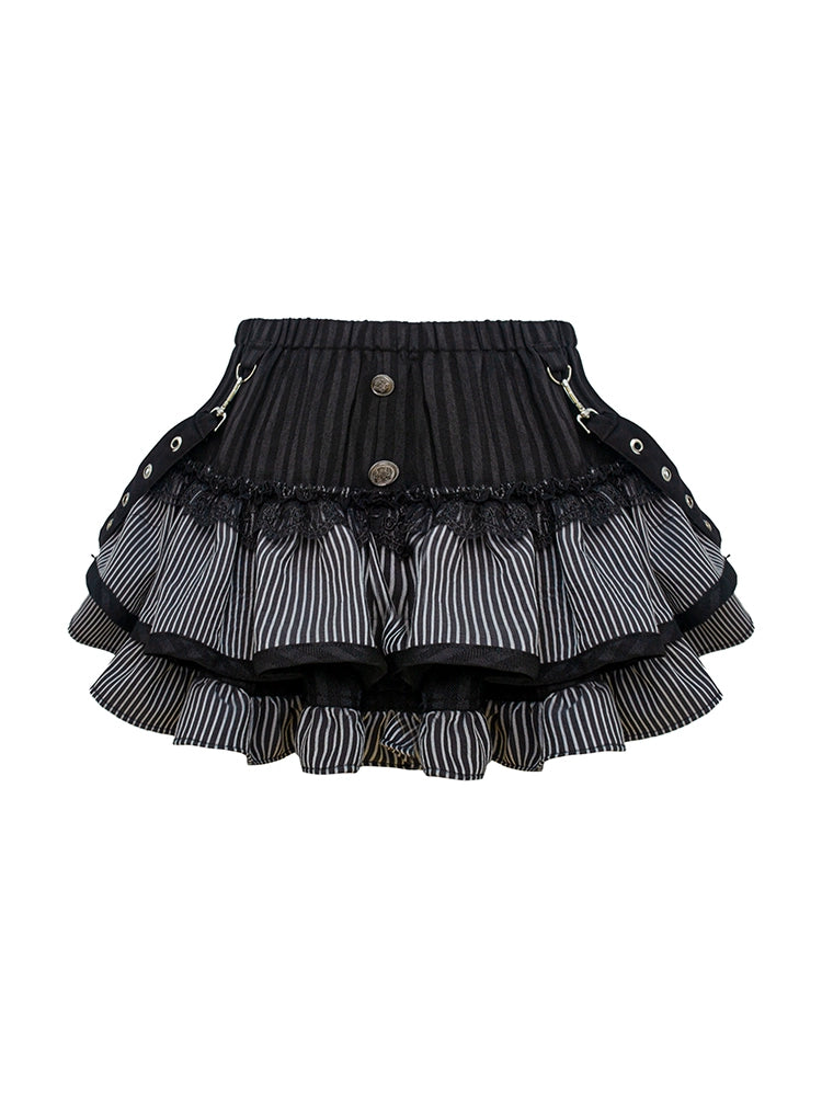 Gyaru Mini Cake Skirt Outfit, Light Cardigan (L M S XS) 43428:779978