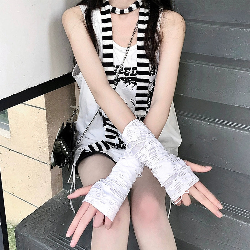 Gyaru Fashion Hand Cuff Punk Arm Sleeves Multicolores 36516:516452