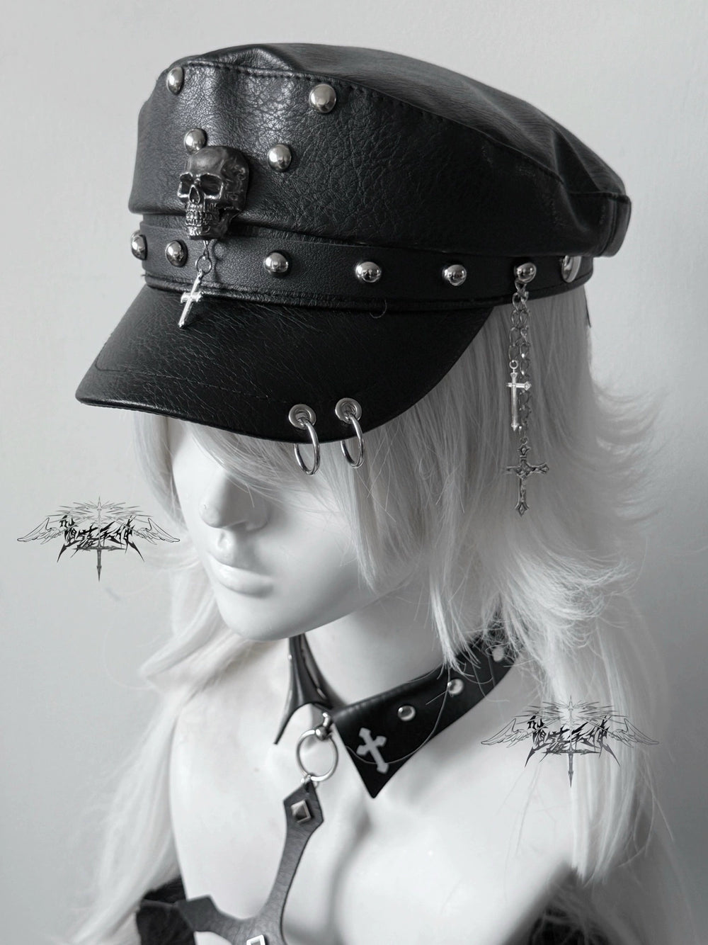 Punk Rivet Cap, Metal Cross & Skull Accents 43885:788936