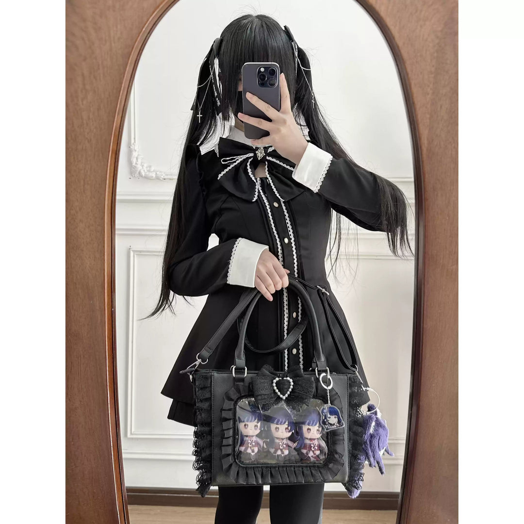 Jirai Kei Itabag Lace Trim Bag Small Capacity Tote Bag 41868:722876