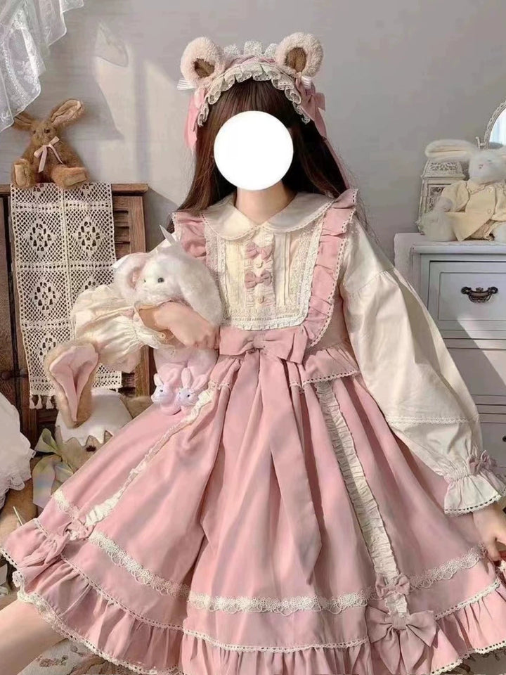 Sweet Lolita OP Dress Pink Lolita Princess Dress 41070:685898