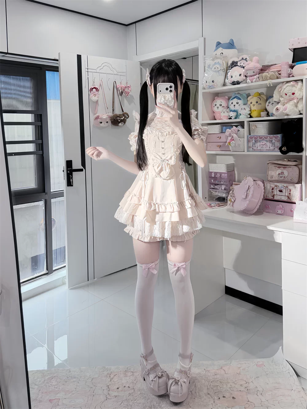 Ryousangata Dress and Shorts Set, Heart & Lace 45812:862919