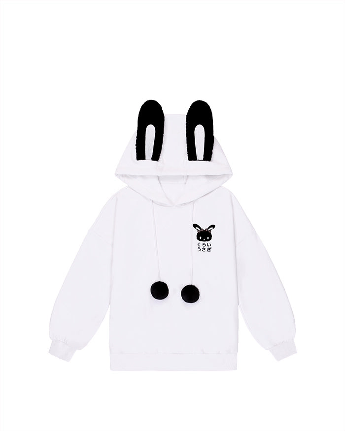 Kawaii Fashion Fluffy Bunny Bear Overalls Hoodie Bear Bag (M S) 22628:333486