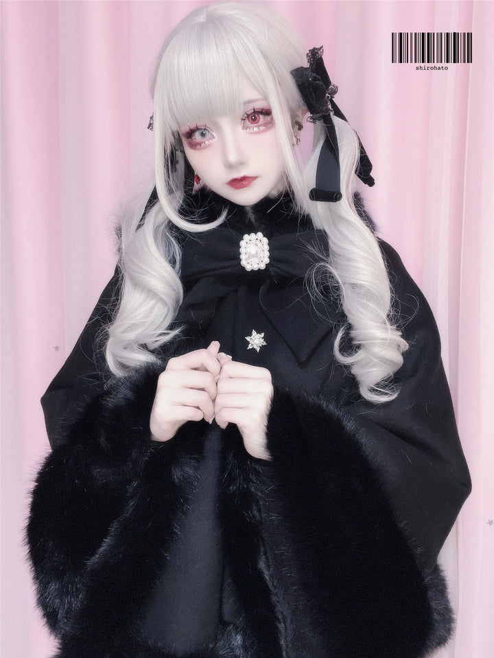 Sleeved Jirai Kei Cape, Cat Ear Hood 44153:802154