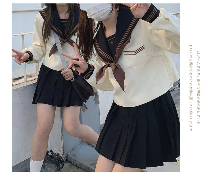 Autumn JK Uniform Sailor Top, Embroidered 43789:786039