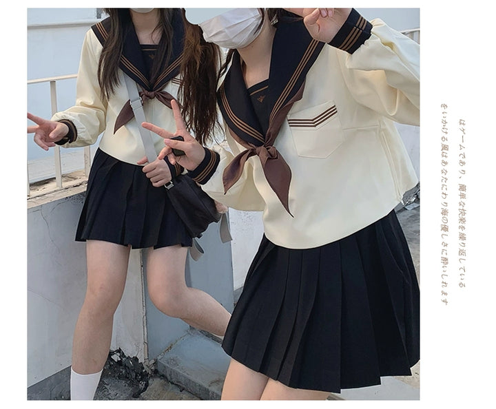 Autumn JK Uniform Sailor Top, Embroidered 43789:786039