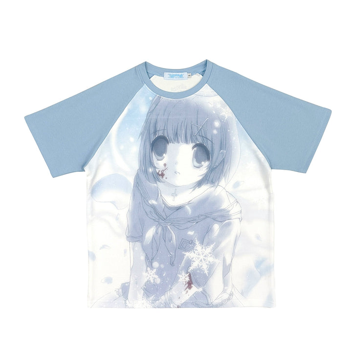 Yami Kawaii T-shirt Subculture Loose Print Cotton T-shirt 37012:546762 37012:546762