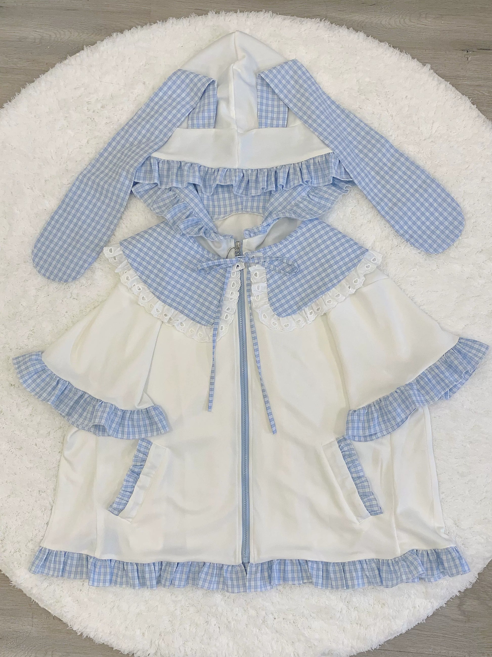 Tenshi Kaiwai Outfit Set Blue Short Sleeve Coat Set 37566:563404