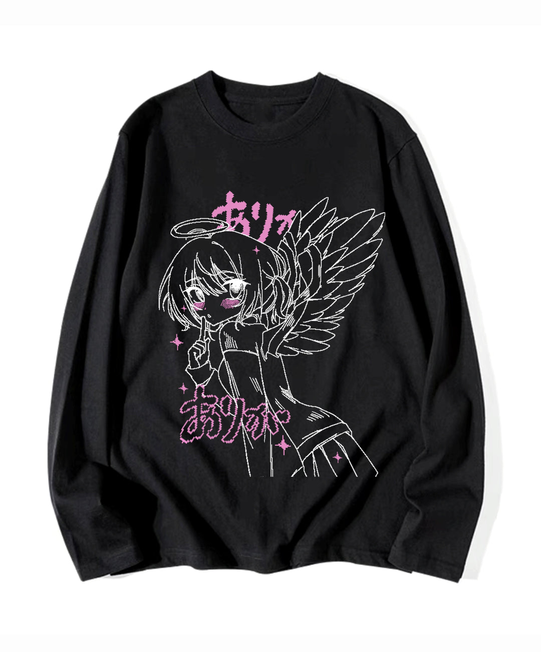 Angel Wings Long Sleeve Anime Print Shirt Multicolor (2XL 3XL L M S XL) 29228:343218 (2XL 3XL L M S XL) 29228:343218