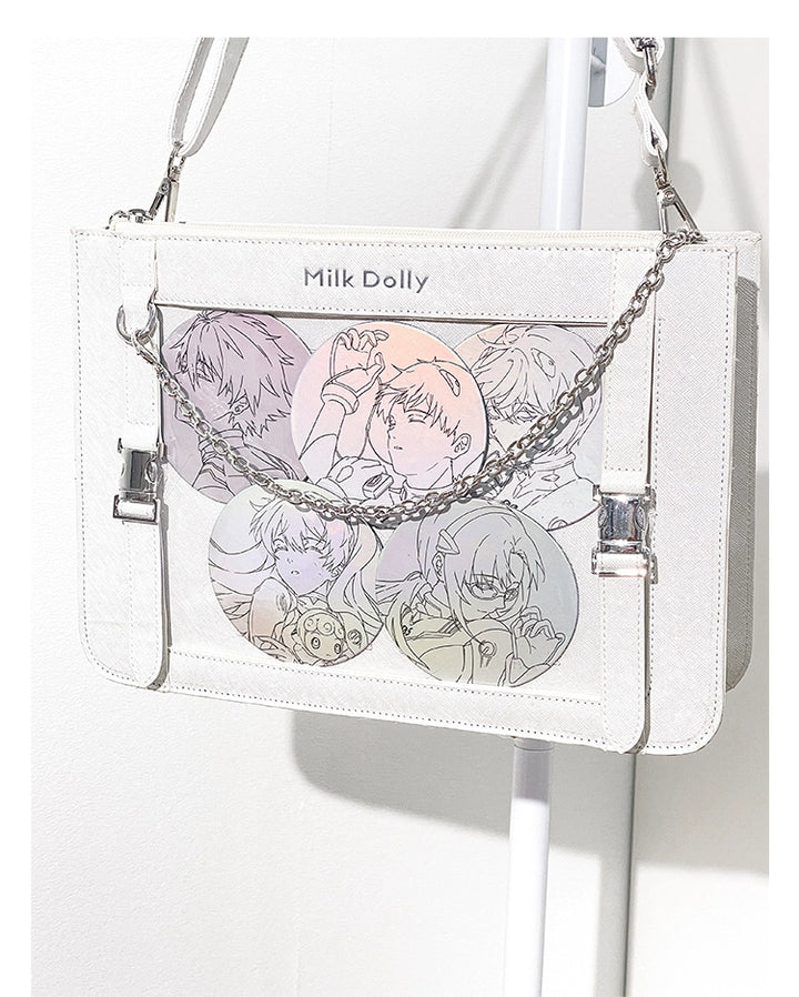 Square Crossbody Itabag, Detachable Chain 43234:779460