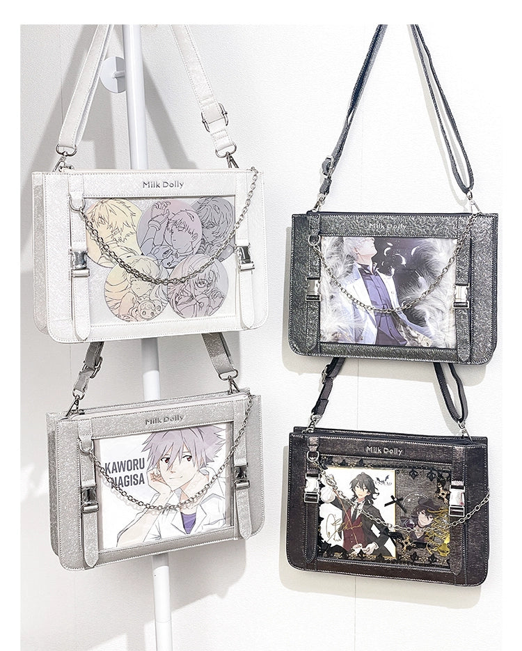 Square Crossbody Itabag, Detachable Chain 43234:779456
