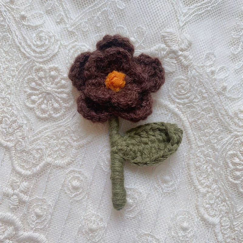 Mori Kei Brooch Handmade 3D Knitted Floral Brooch Pin 36436:522056