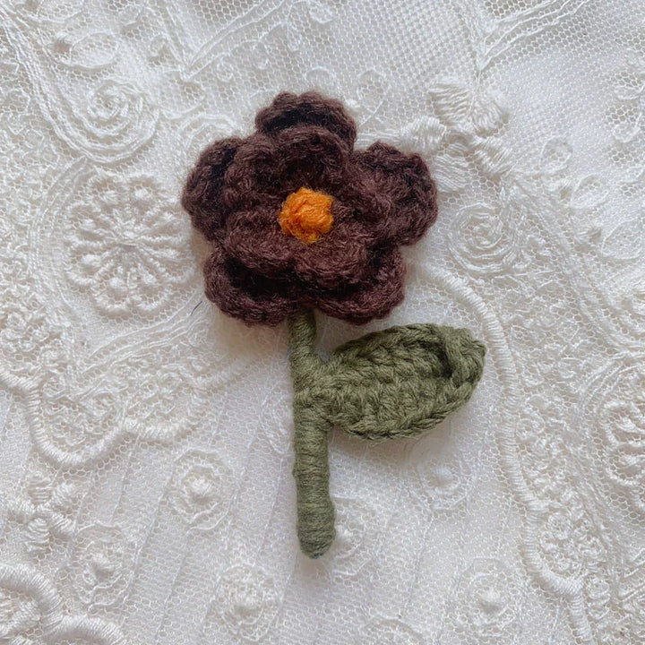 Mori Kei Brooch Handmade 3D Knitted Floral Brooch Pin 36436:522056 36436:522056