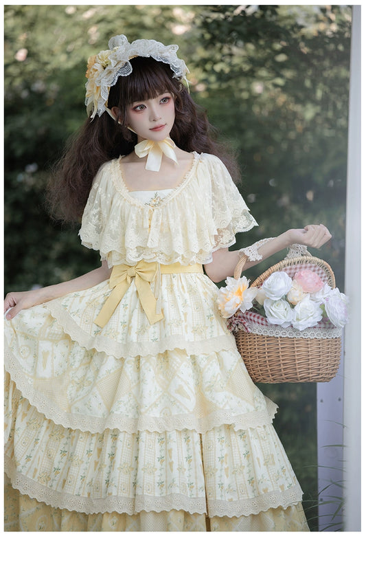 Lolita Dress Cottagecore Dress Embroidery Floral JSK 37114:550736