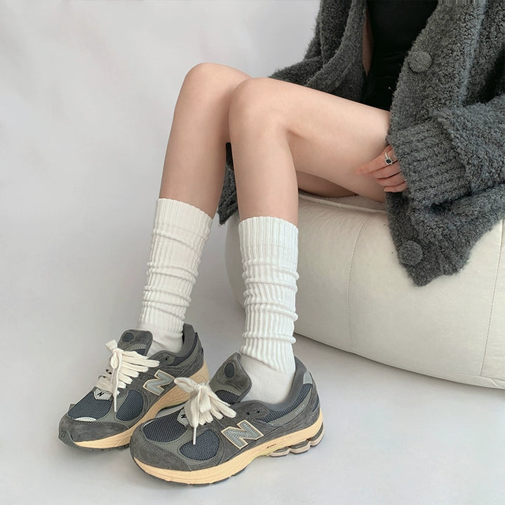 JK Knitted Mid-Calf Cotton Socks, Multiple Color 42336:736624