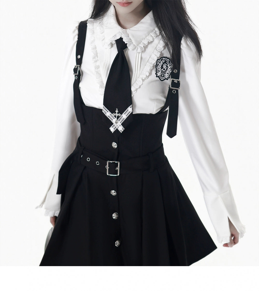 JK Uniform Striped Blazer, Blouse and Pleated Skirt 44171:800179