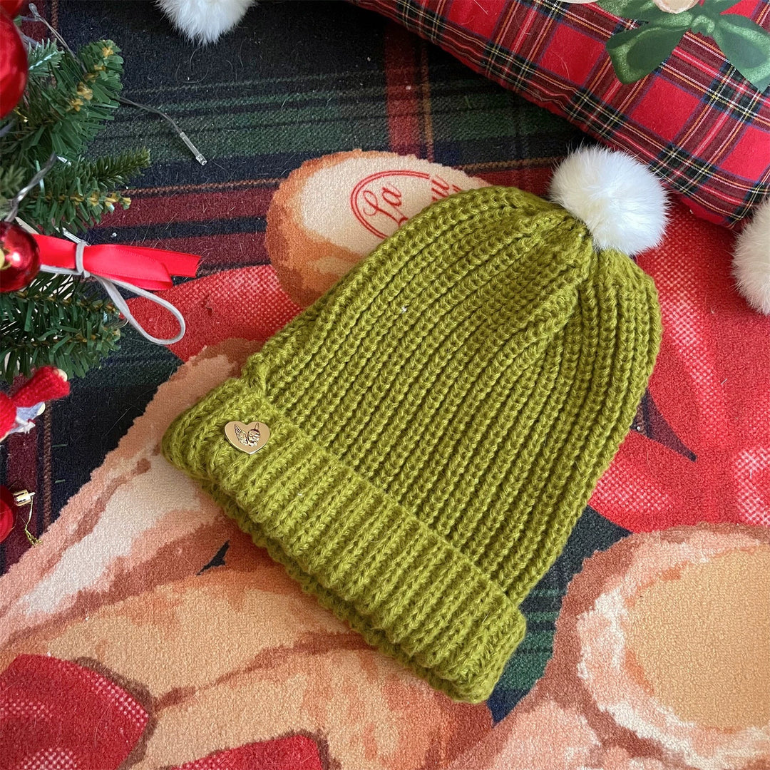 Warm Knitted Hat Thick Woolen Cap Winter Cold Hat 39338:620324