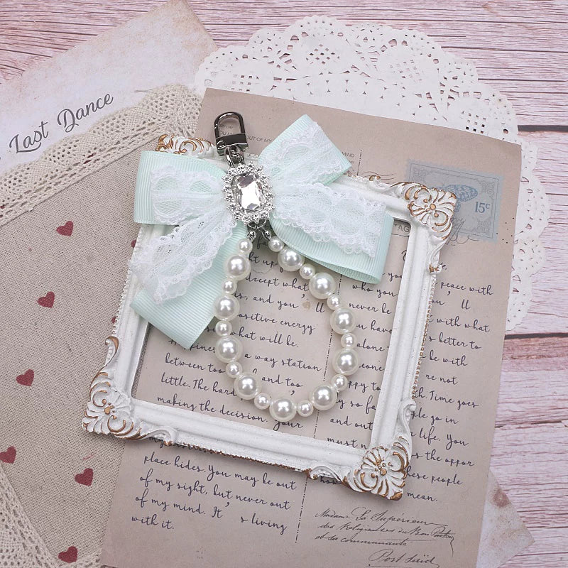 Ryousangata Wallet, Pearl Chain Bow Pendant 45070:839064