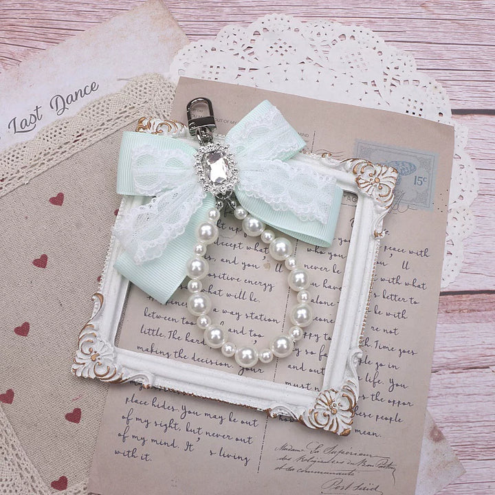 Ryousangata Wallet, Pearl Chain Bow Pendant 45070:839064