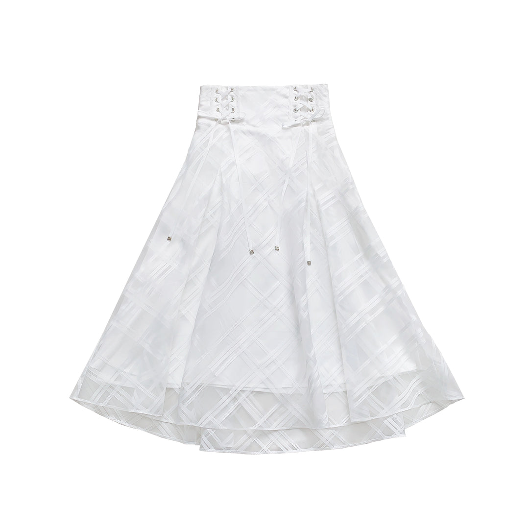 Seiso Kei White Blouse, High-Waist Skirt (Skirt / L M S XL) 43758:784918