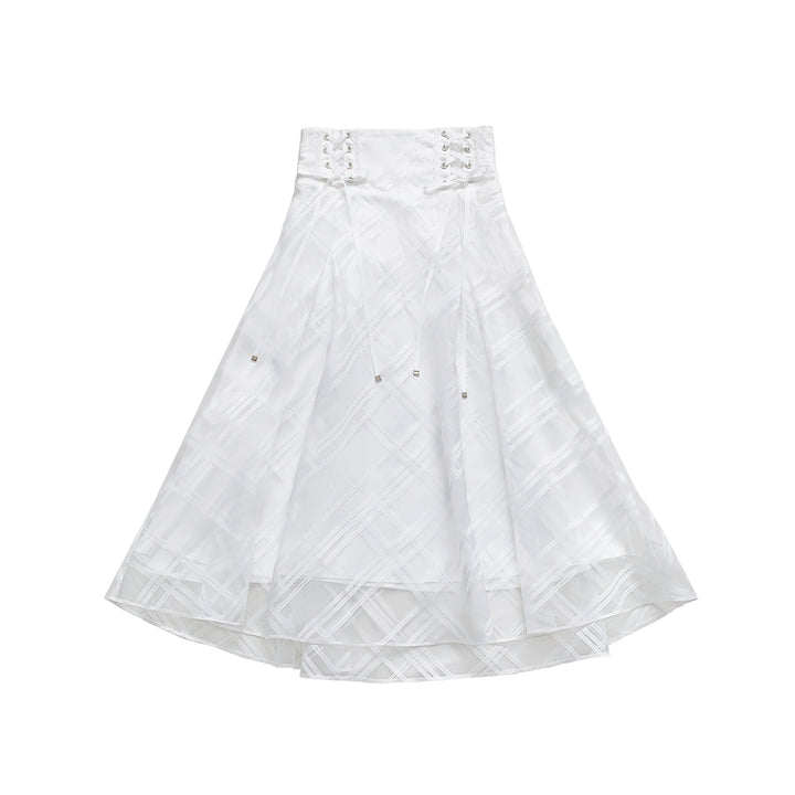 Seiso Kei White Blouse, High-Waist Skirt (Skirt / L M S XL) 43758:784918