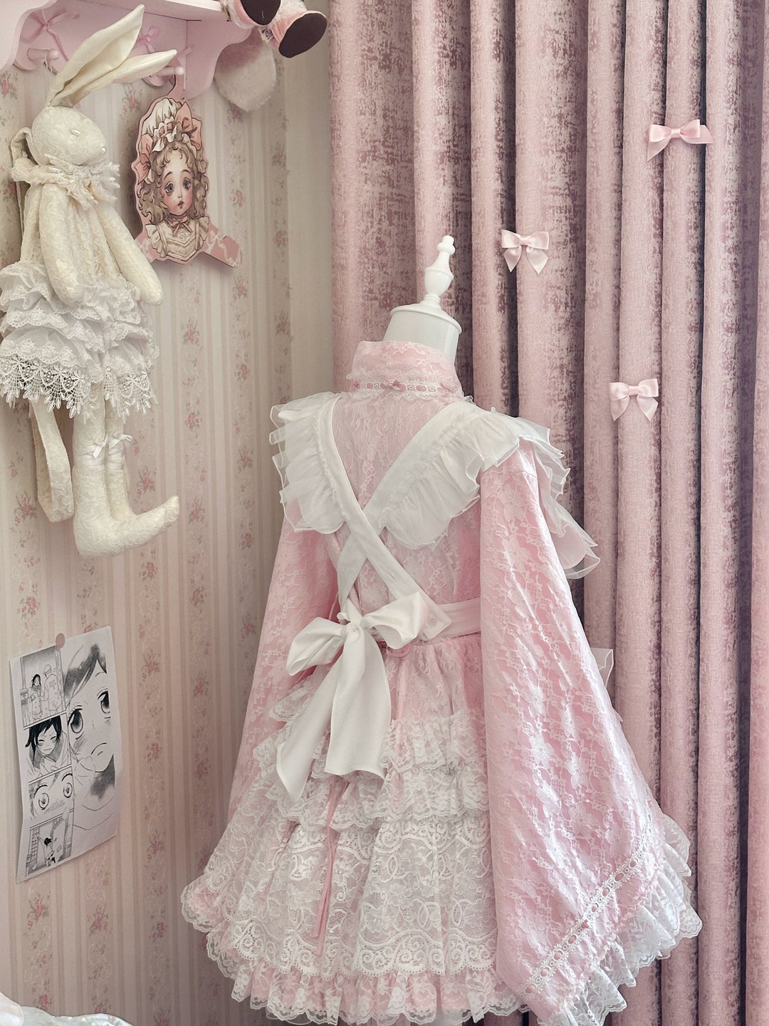 treat urself vintage lace Yukata(pink)