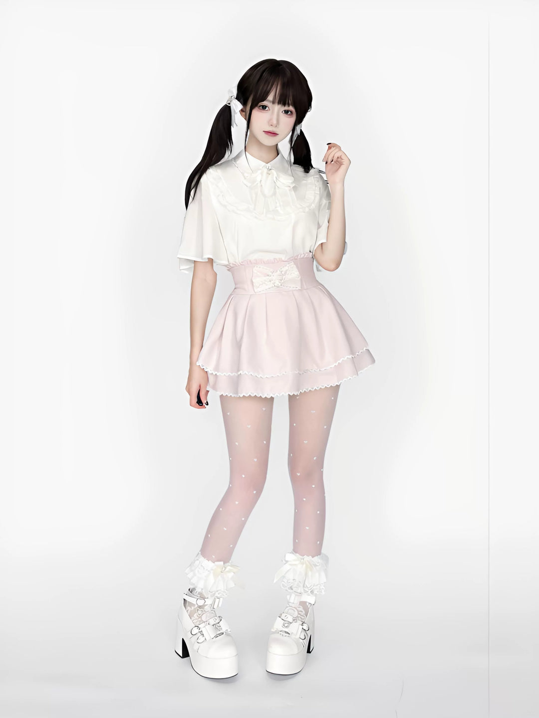 Ryousangata Skirt Outfit, Tencel Blouse 44750:821907